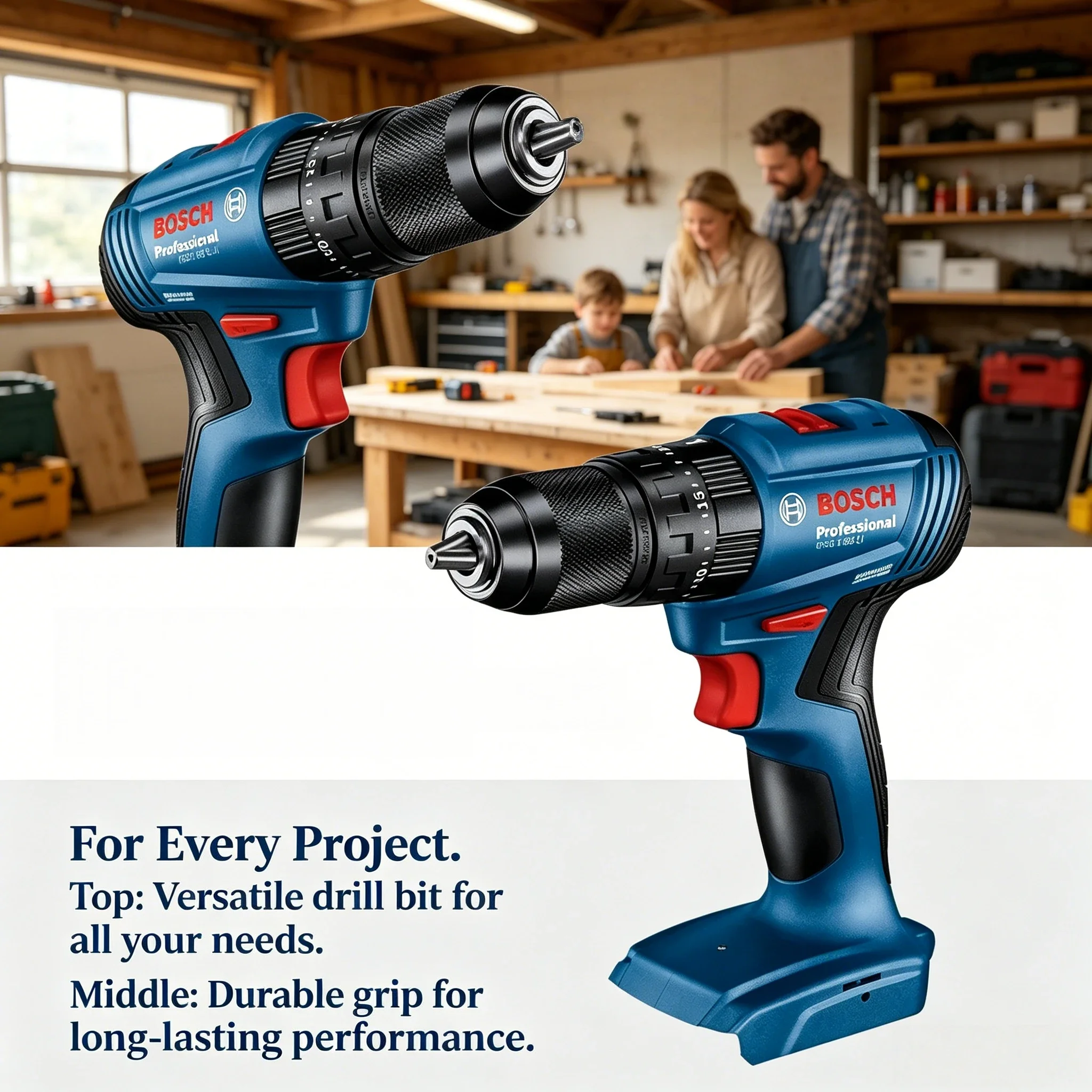 Bosch Drill Gsb 18V - Perceuse à percussion sans fil Bosch