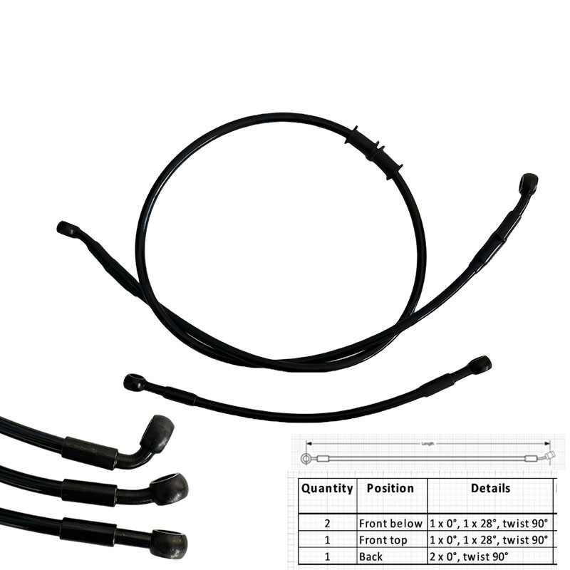 Ptfe Tape Thread - Tuyau de frein tressé hydraulique en